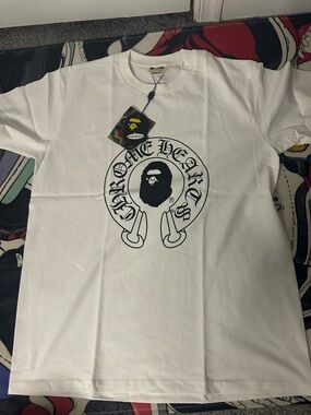 Bape x chrome hearts tee
